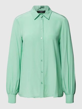 Weekend Max Mara Bluzka koszulowa z jedwabiu model ‘GEO’ - zielony