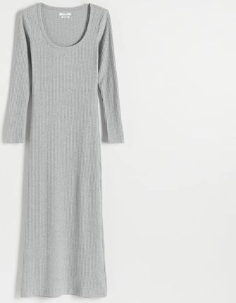 Reserved - Dzianinowa sukienka - Jasny szary
