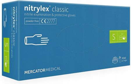 Mercator Medical Rękawice Nitrylowe Nitrylex Classic Blue S 100 S.