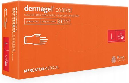 Mercator Medical Rękawice Lateksowe Dermagel Coated L 100szt.