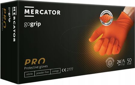 Mercator Medical Rękawice Nitrylowe Mercator Gogrip Orange Xl 50szt.
