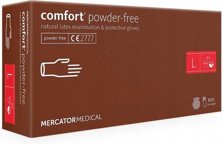 Mercator Medical Rękawice Lateksowe Comfort Powder-Free L 100szt.