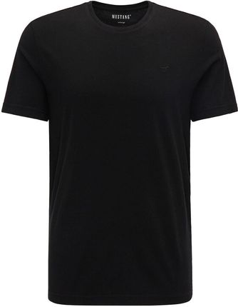 MUSTANG ALEX C EMBROIDERY MĘSKI T-SHIRT KOSZULKA LOGO TEE BLACK 1015050 4142 - zdjęcie 3