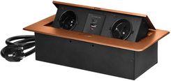 Orno Gniazda Meblowe Wpuszczane W Blat 1,5M 2X2P+Z 2Xusb (Typ A+C 3,6A) Zł (ORGM9035C)