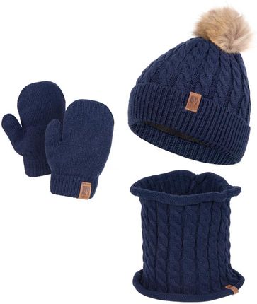 Zestaw dziecięcy zimowy czapka+komin+rękawiczki HZD004 Heyo