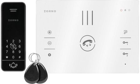 Orno Sandi Zestaw Domofonowy Bezsłuchawkowy 2-Żyłowy Szyfrator Rfid Biały (ORDOMBA933W)