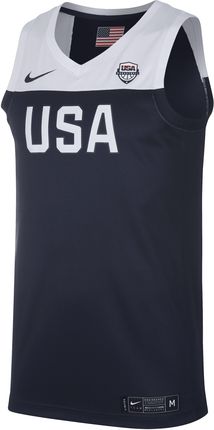 Męska Koszulka Do Koszykówki Usa Nike Niebieski
