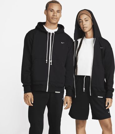 Męska Bluza Do Koszykówki Z Kapturem I Zamkiem Na Całej Długości Dri-Fit Nike Standard Issue Czerń