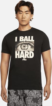 Męski T-Shirt Do Koszykówki Nike Dri-Fit Czerń
