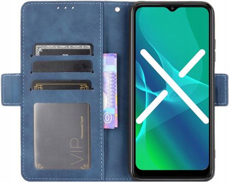 Case Etui Z Klapką Do Samsung Galaxy M53 5G Portfel Card Slot Niebieskie
