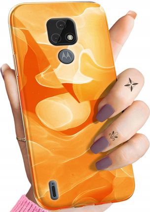 Hello Case Etui Do Motorola Moto E7 Pomarańczowe Orange