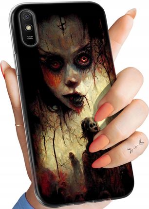 Hello Case Etui Do Xiaomi Redmi 9A Halloween Zombie Dynie Czaszki Czarownice