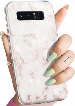 Hello Case Etui Do Samsung Galaxy Note 8 Białe Kamień Kształty Obudowa