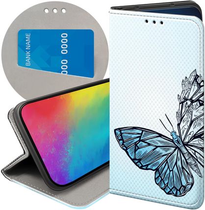 Hello Case Etui Z Klapką Do Huawei Honor X7A Motyle Butterfly Barwne Futerał