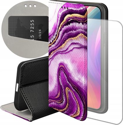 Hello Case Etui Do Samsung Galaxy M31S Różowy Marmur Purpura Róż Szkło