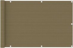 Zdjęcie Vidaxl Parawan Balkonowy Taupe 90X500cm Hdpe 310962 - Biskupiec