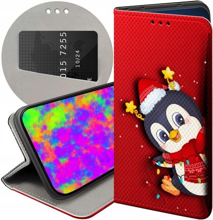 Hello Case Etui Z Klapką Do Xiaomi Redmi 10 5G Święta Christmas Mikołaj Pingwin