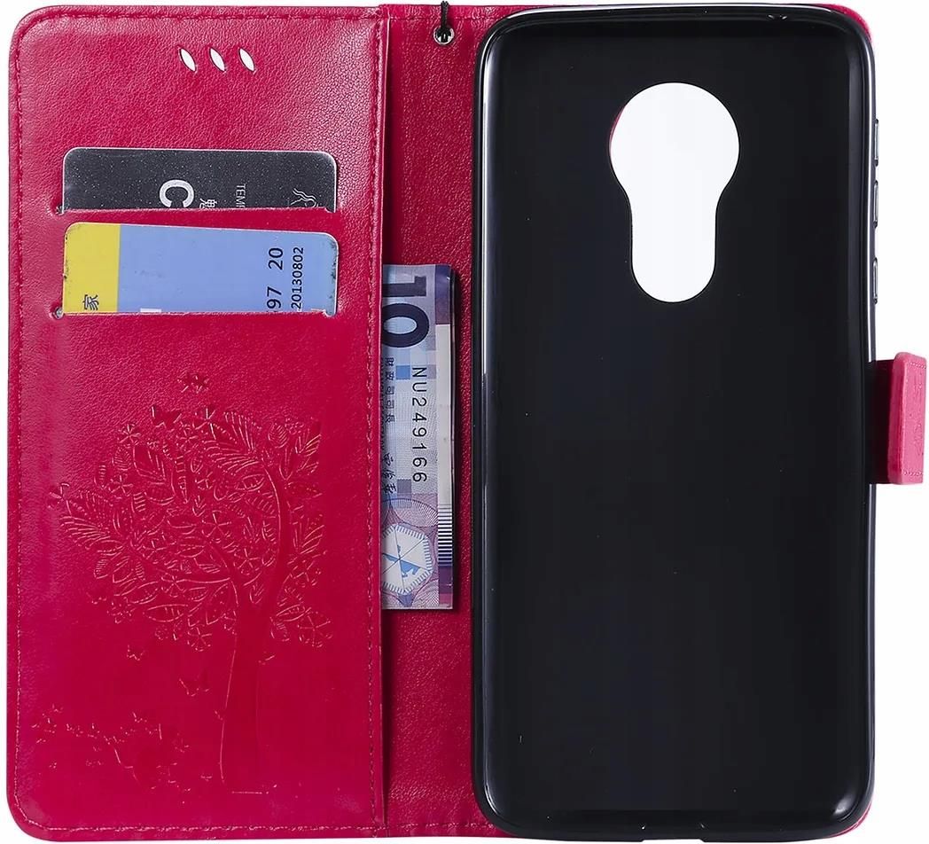 Custodia Motorola Moto G8 In Pelle PU Con Magnetica, Portafoglio Con Slot Carte, Nero - 5