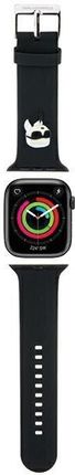 Karl Lagerfeld Pasek Klawmslknk Apple Watch 38 40 41Mm Czarny Black Strap 3D Rubber Head