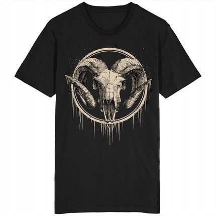 Kozioł Koszulka Czaszka Baran Black Metal Goth