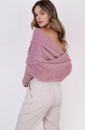Niesamowicie miękka swetrowa etola (Pudrowy, S/M)
