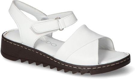 Sandały Modo 30021-110 Białe lico