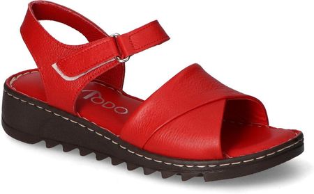 Sandały Modo 30021-106 Czerwone lico