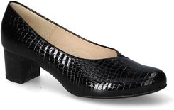 Zdjęcie Czółenka Pesco 2056 Czarne croco lakier - Jedwabne