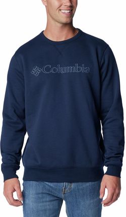 Columbia Bluza Bez Kaptura Logo Fleece Crew Męska Granatowy