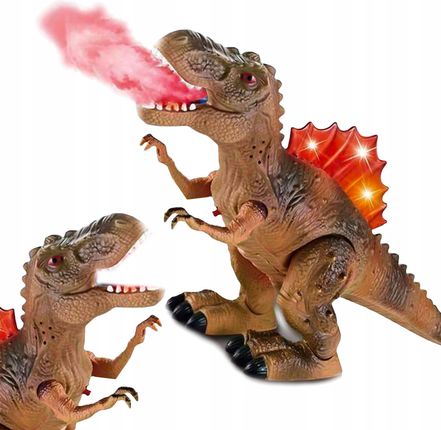 Toys Dinozaur T-Rex Tyranozaur Chodzi Ryczy Zieje Para Duża Figurka Świeci Gra