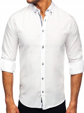 Koszula Z Długim Rękawem Biała 20717 Rozmiar_xl