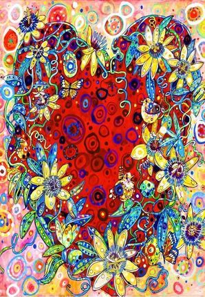 Grafika Puzzle 2000El. Kolorowe Kwiaty Sally Rich