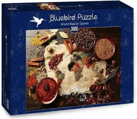 Bluebird Puzzle 3000El. Mapa Świata Pełna Przypraw