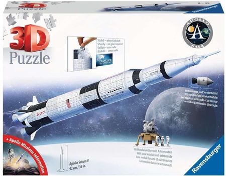 Ravensburger Puzzle 3D 440El. Rakieta Apollo Saturn V