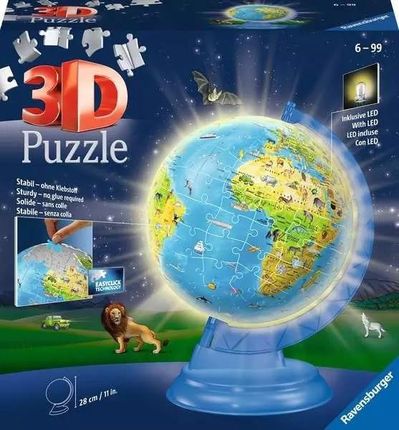 Ravensburger Puzzle 188El. 3D Globus Podświetlany