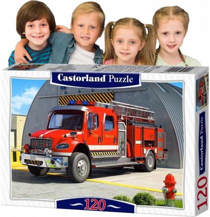 Castorland Puzzle Grafika Wóz Strażacki 120El