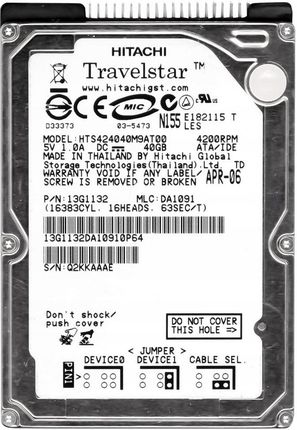 Hitachi TRAVELSTAR 4K40 40GB ATA6 (HTS424040M9AT00)