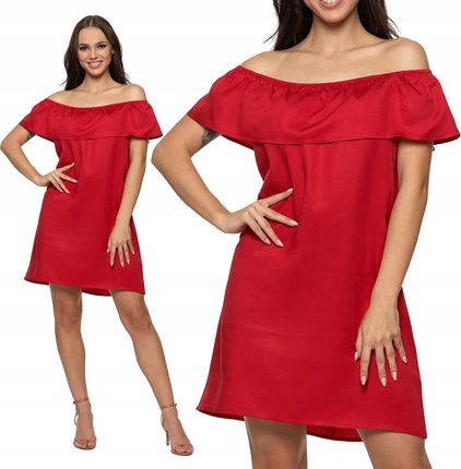 Moraj Krótka Sukienka Hiszpanka 2700-002 red S