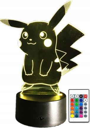 Lampka Dla Dzieci Pokemony Pikachu Pikaczu 3D Led