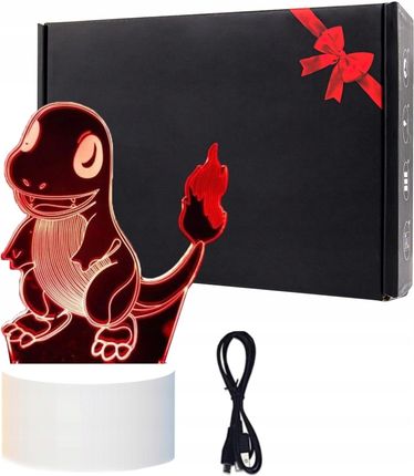 Lampka Nocna Led 3D Pokemon Charmander Dotykowa Sieciowa +Na Baterie