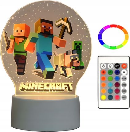 Lampka Nocna Minecraft 3D Usb Led