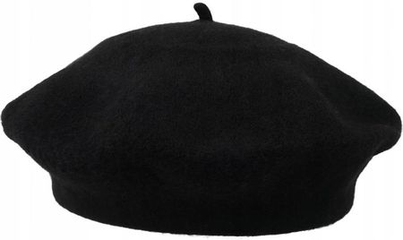 Beret damski klasyczny Evita 100% wełna czarny