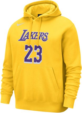 Męska Bluza Z Kapturem Nba Nike Los Angeles Lakers Club Żółty