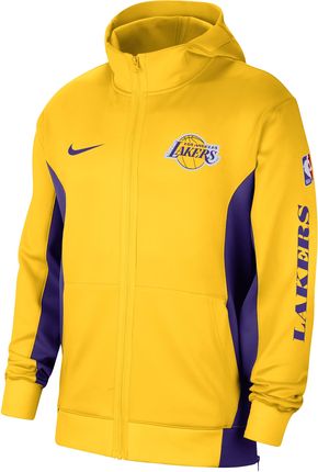 Męska Bluza Z Kapturem I Zamkiem Na Całej Długości Los Angeles Lakers Showtime Nike Dri-Fit Nba Żółty
