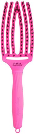 Olivia Garden Fingerbrush Thinkpink Płaska Szczotka Z Nylonowymi Włóknami I Włosiem Dzika Neon Pink 1 Szt.