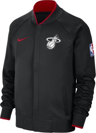 Męska kurtka z długim rękawem i zamkiem na całej długości Nike Dri-FIT Miami Heat Showtime City Edition - Czerń