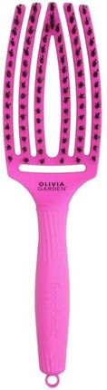 Olivia Garden Finger Brush Combo Medium Szczotka Do Rozczesywania Włosów I Masażu Włosie Dzika Neon Purple