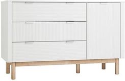 Zdjęcie Pinio Miloo Komoda 3 Szuflady + 1 Drzwi Biały - Imielin