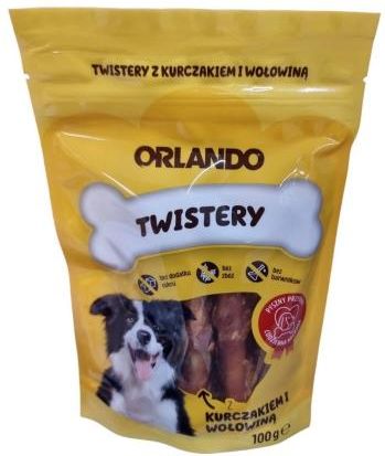 Orlando Pure Taste Przysmak Twistery Z Kurczakiem I Wołowiną Orlando 100G
