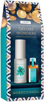 Moroccanoil Deluxe Wonders Light Zestaw Mgiełka zapachowa Brumes du Maroc 30 ml + Kuracja Treatment Light 15 ml